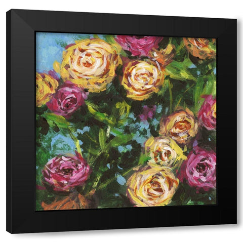 Roses in Sunlight II Black Modern Wood Framed Art Print with Double Matting by Wang, Melissa