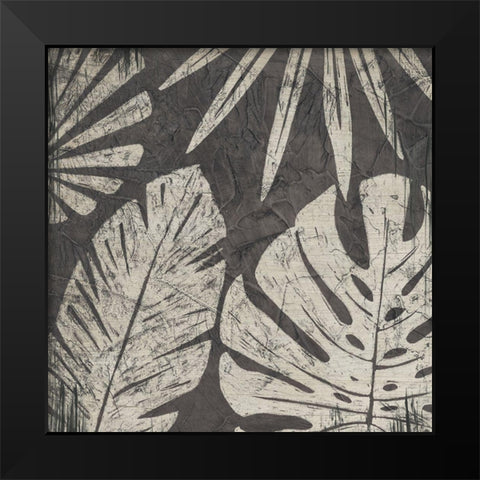 Tribal Palms I Black Modern Wood Framed Art Print by Vess, June Erica