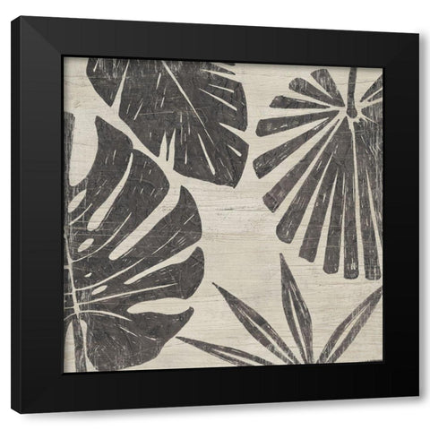 Tribal Palms II Black Modern Wood Framed Art Print by Vess, June Erica