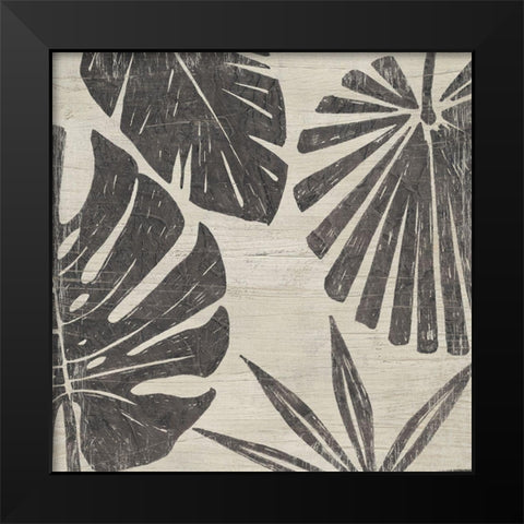 Tribal Palms II Black Modern Wood Framed Art Print by Vess, June Erica