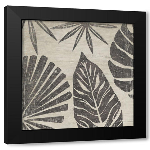 Tribal Palms III Black Modern Wood Framed Art Print by Vess, June Erica