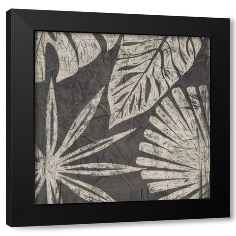 Tribal Palms IV Black Modern Wood Framed Art Print by Vess, June Erica