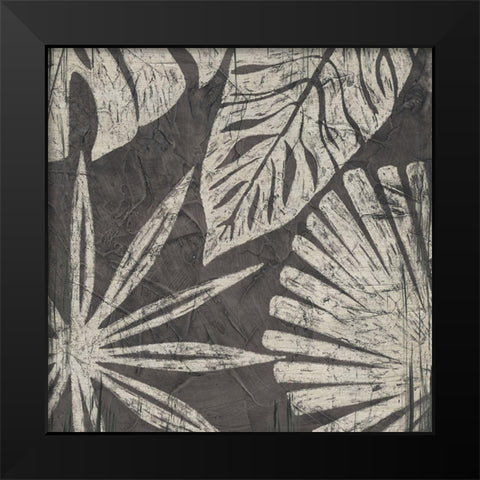 Tribal Palms IV Black Modern Wood Framed Art Print by Vess, June Erica
