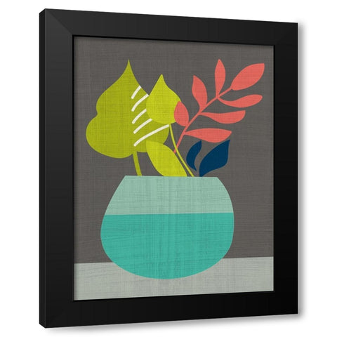 Clay Pot II Black Modern Wood Framed Art Print with Double Matting by Zarris, Chariklia