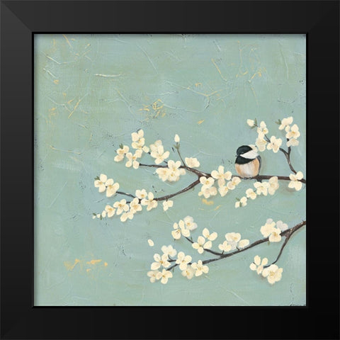 Chickadee and Dogwood I Black Modern Wood Framed Art Print by Reynolds, Jade