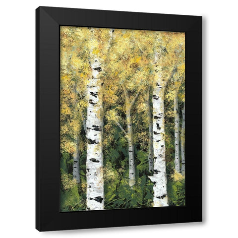Birch Treeline I Black Modern Wood Framed Art Print by Reynolds, Jade