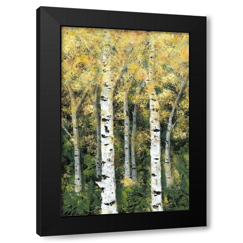 Birch Treeline II Black Modern Wood Framed Art Print with Double Matting by Reynolds, Jade