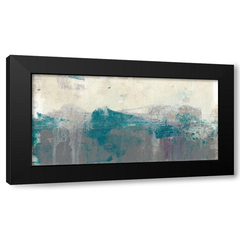 Teal Range II Black Modern Wood Framed Art Print by Goldberger, Jennifer