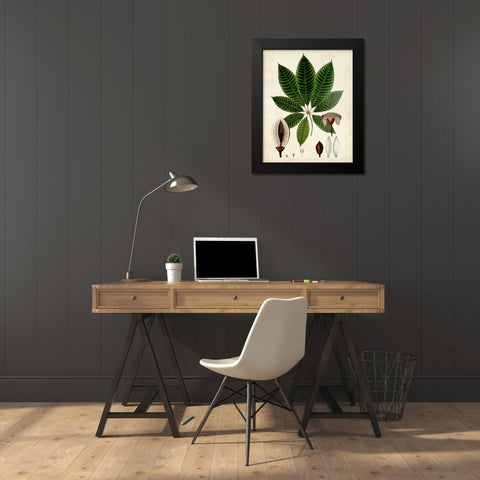 Verdant Foliage VII Black Modern Wood Framed Art Print by Vision Studio