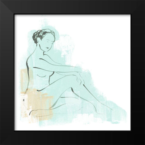 Colorblock Figure III Black Modern Wood Framed Art Print by Vess, June Erica