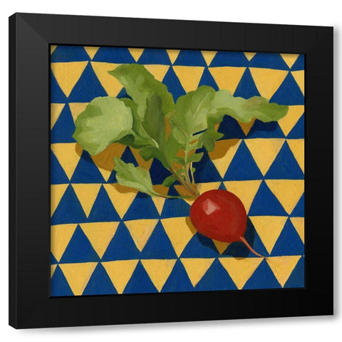 Geo Veggies II Black Modern Wood Framed Art Print with Double Matting by Scarvey, Emma