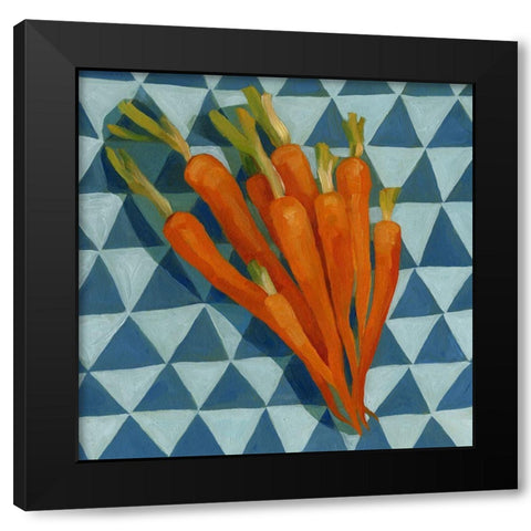 Geo Veggies III Black Modern Wood Framed Art Print with Double Matting by Scarvey, Emma