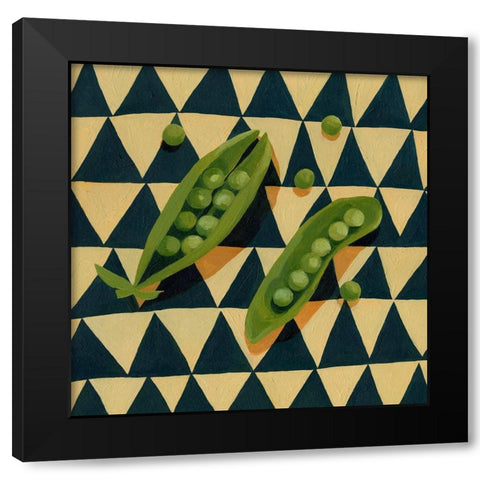 Geo Veggies IV Black Modern Wood Framed Art Print with Double Matting by Scarvey, Emma