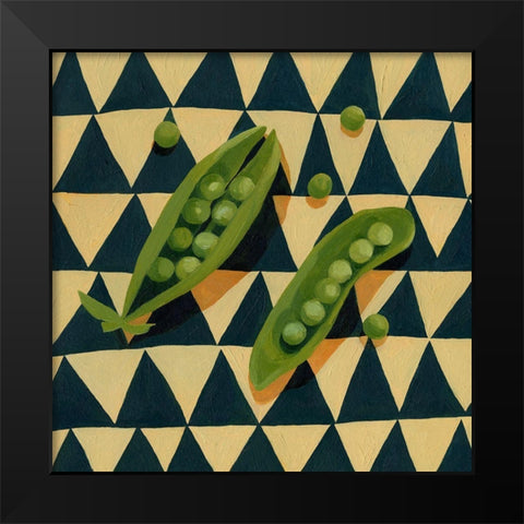 Geo Veggies IV Black Modern Wood Framed Art Print by Scarvey, Emma