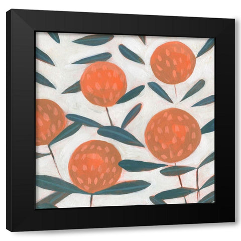 Red Clover II Black Modern Wood Framed Art Print with Double Matting by Scarvey, Emma