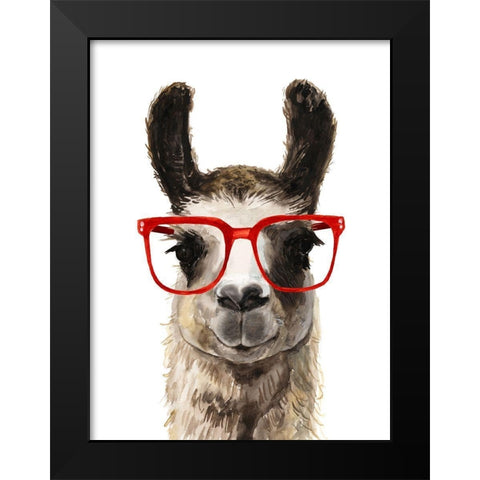 Hip Llama I Black Modern Wood Framed Art Print by Borges, Victoria