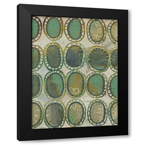 Jadeite I Black Modern Wood Framed Art Print with Double Matting by Zarris, Chariklia