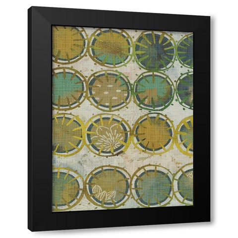 Jadeite II Black Modern Wood Framed Art Print with Double Matting by Zarris, Chariklia