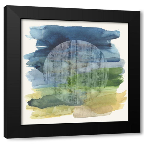 Wax Moon I Black Modern Wood Framed Art Print with Double Matting by Zarris, Chariklia