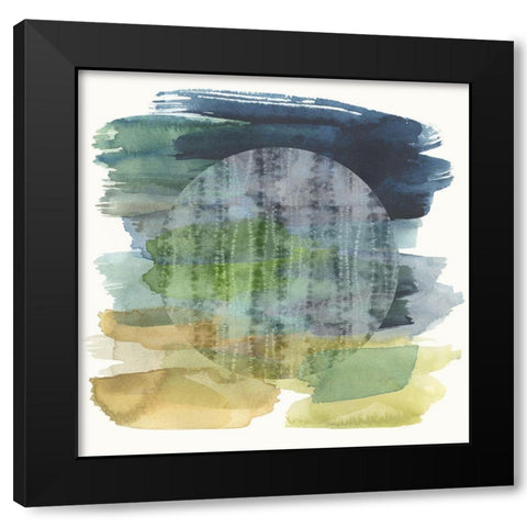 Wax Moon II Black Modern Wood Framed Art Print with Double Matting by Zarris, Chariklia