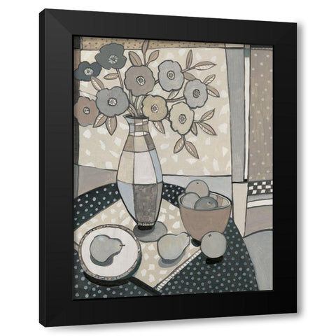 Table Top I Black Modern Wood Framed Art Print with Double Matting by OToole, Tim