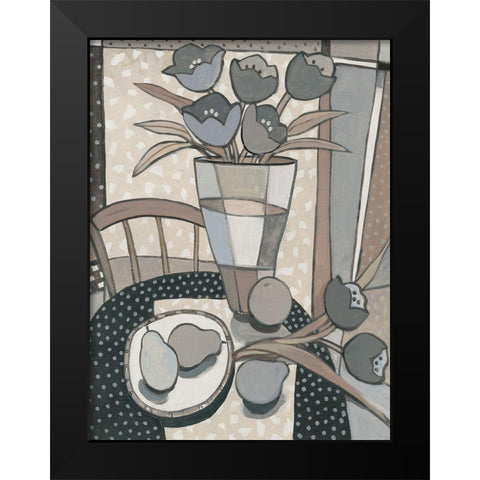 Table Top II Black Modern Wood Framed Art Print by OToole, Tim