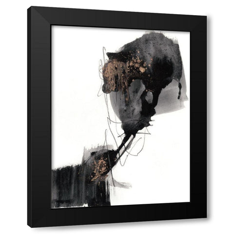 Ebony Step I Black Modern Wood Framed Art Print by Goldberger, Jennifer