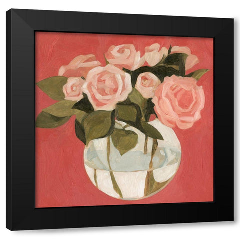 Bright Blooms I Black Modern Wood Framed Art Print by Scarvey, Emma