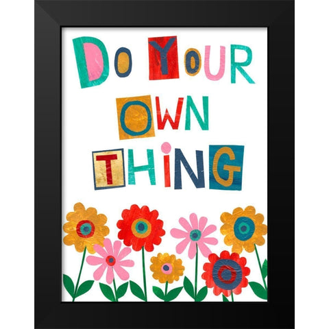 Positive Power II Black Modern Wood Framed Art Print by Moore, Regina