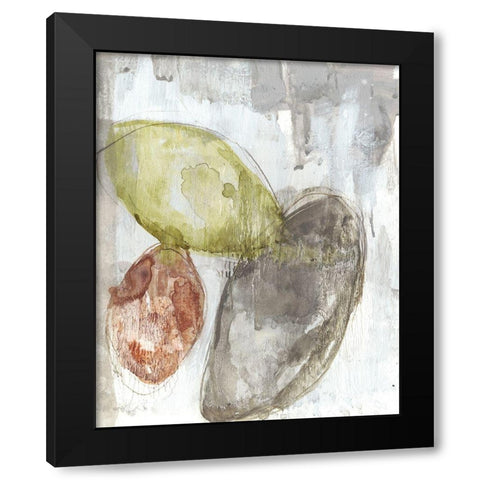 Earth Orbs I Black Modern Wood Framed Art Print by Goldberger, Jennifer