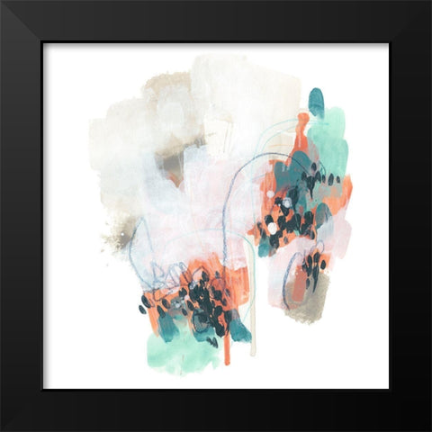 Tangerine Cloud II Black Modern Wood Framed Art Print by Vess, June Erica