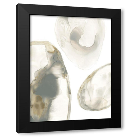 Natural Geode III Black Modern Wood Framed Art Print by Vess, June Erica