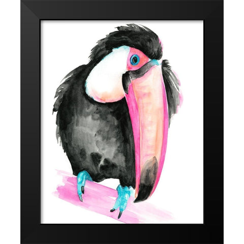 Technicolor Toucan I Black Modern Wood Framed Art Print by Parker, Jennifer Paxton