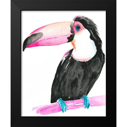 Technicolor Toucan II Black Modern Wood Framed Art Print by Parker, Jennifer Paxton
