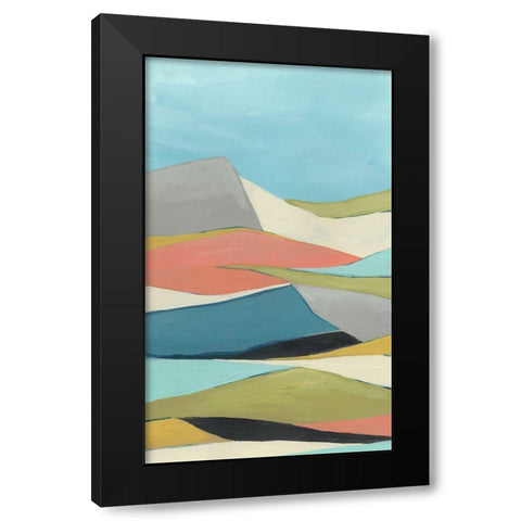 Geoscape I Black Modern Wood Framed Art Print by Vess, June Erica