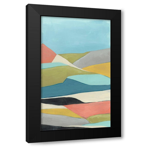 Geoscape II Black Modern Wood Framed Art Print with Double Matting by Vess, June Erica