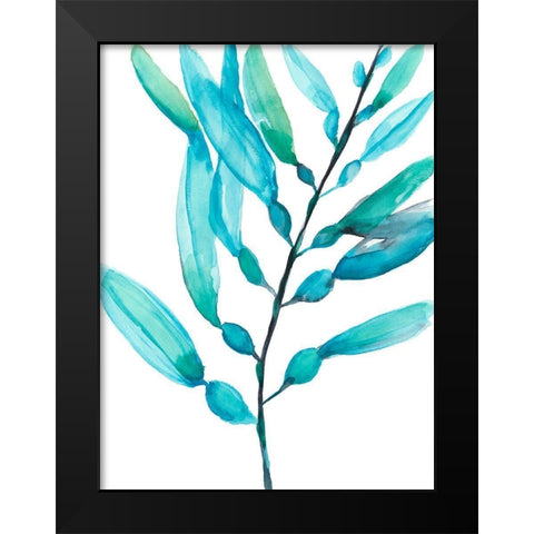 Watercolor Kelp I Black Modern Wood Framed Art Print by Goldberger, Jennifer