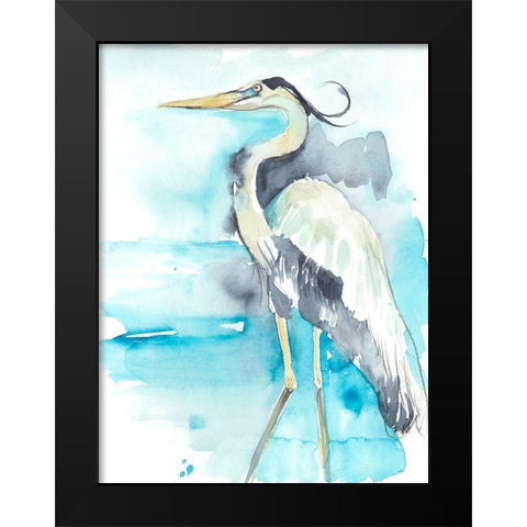 Heron Splash II Black Modern Wood Framed Art Print by Goldberger, Jennifer