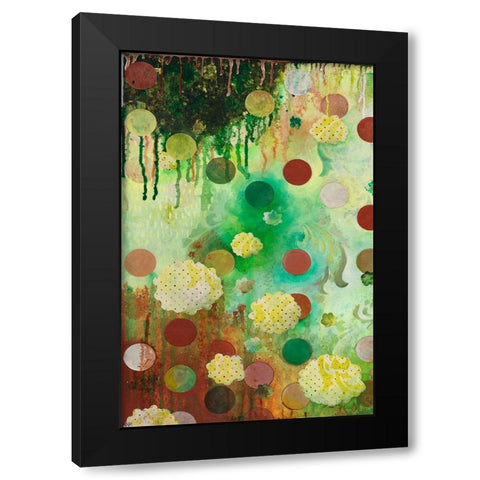 Floating Jade Garden I Black Modern Wood Framed Art Print with Double Matting by Robinson, Heather