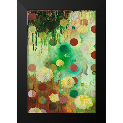 Floating Jade Garden I Black Modern Wood Framed Art Print by Robinson, Heather