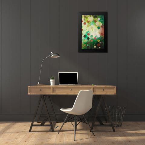 Floating Jade Garden II Black Modern Wood Framed Art Print by Robinson, Heather