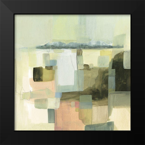 Apricot and Sage I Black Modern Wood Framed Art Print by Borges, Victoria