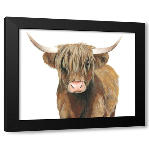 Highland Cattle II Black Modern Wood Framed Art Print with Double Matting by Popp, Grace