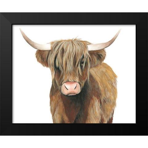 Highland Cattle II Black Modern Wood Framed Art Print by Popp, Grace