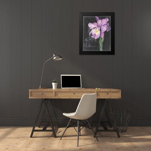 Chalkboard Flower II Black Modern Wood Framed Art Print by Parker, Jennifer Paxton