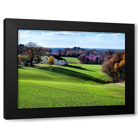 Pastoral Countryside XV Black Modern Wood Framed Art Print with Double Matting by Chester, Colby