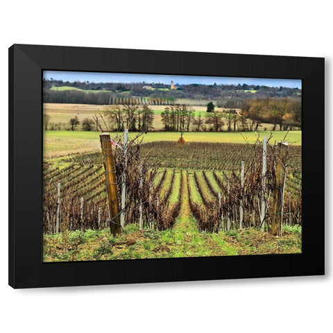 Pastoral Countryside XVI Black Modern Wood Framed Art Print with Double Matting by Chester, Colby