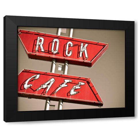 Cafe Rock I Black Modern Wood Framed Art Print by Quintero, Sonja