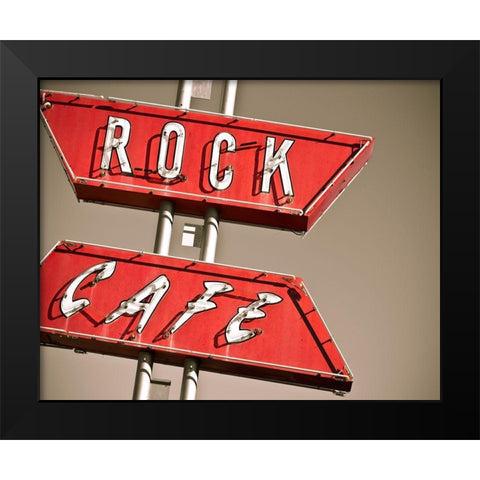 Cafe Rock I Black Modern Wood Framed Art Print by Quintero, Sonja
