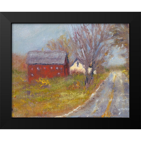 Back Road Barn I Black Modern Wood Framed Art Print by Wendling, Marilyn